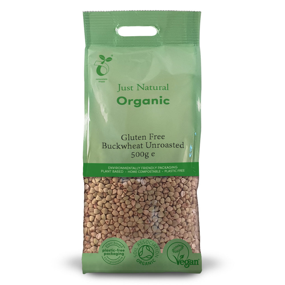 Just Natural Gluten Free_Organic Gluten Free Buckwheat Unroasted 500g