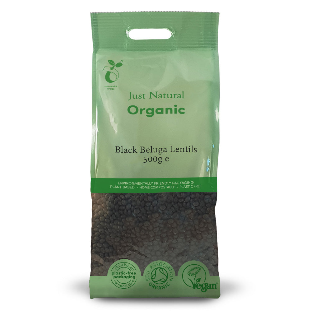 Just Natural Organic_Organic Black Beluga Lentils 500g