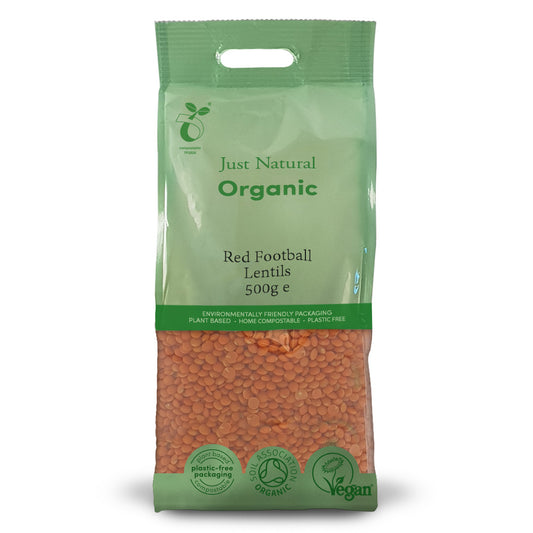 Just Natural Organic_Organic Red Football Lentils 500g
