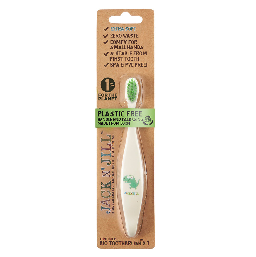 Jack N Jill_Bio Toothbrush (TM) Compostable & Biodegradable Handle Dino