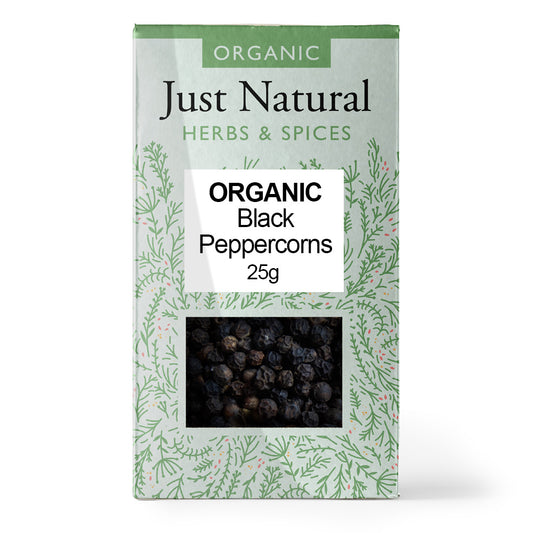 Just Natural Herbs_Organic Black Peppercorns (Box) 25g