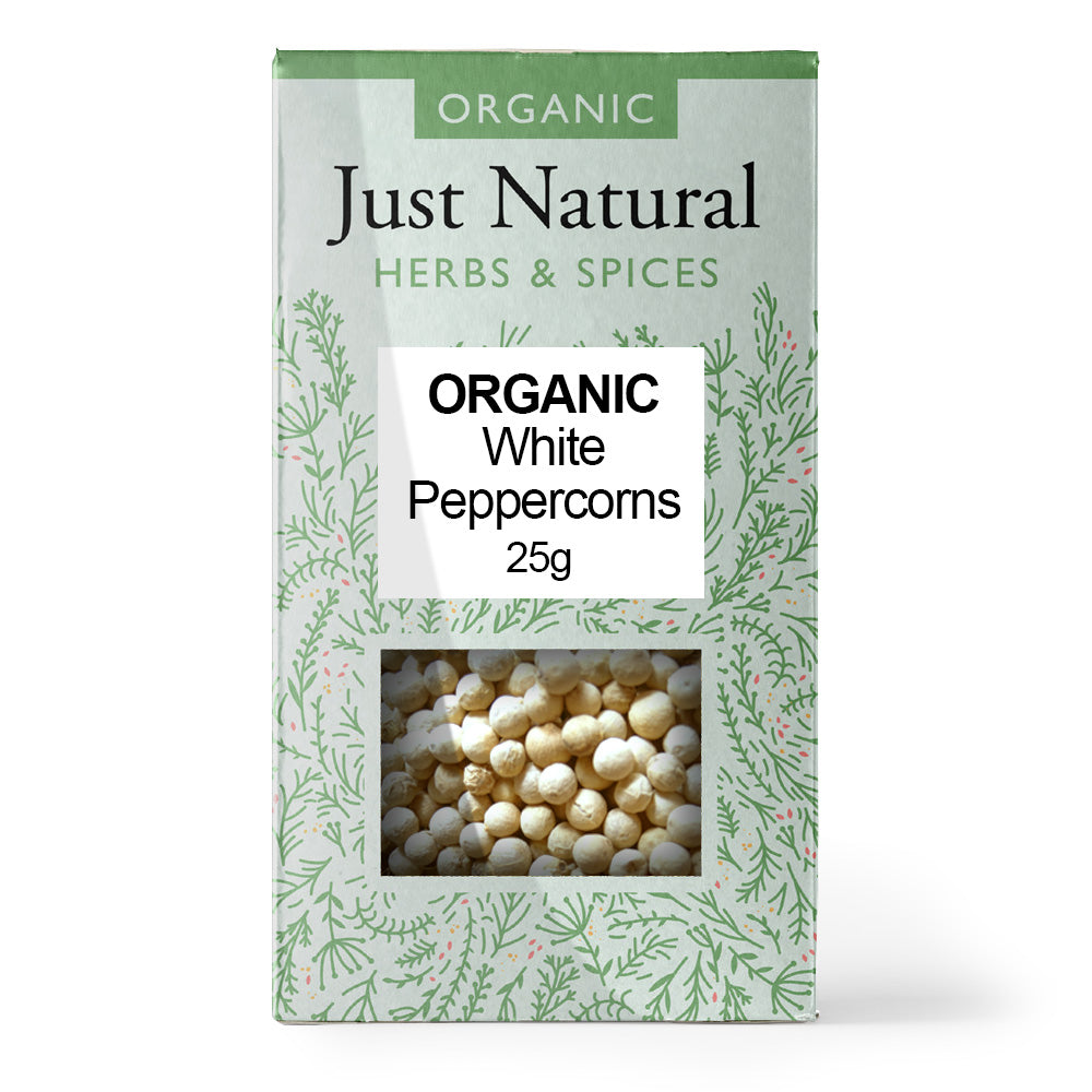 Just Natural Herbs_Organic White Peppercorns (Box) 25g