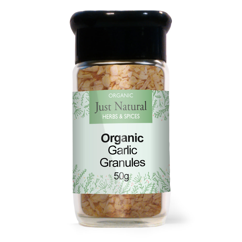 Just Natural Herbs_Organic Garlic Granules (Glass Jar) 65g