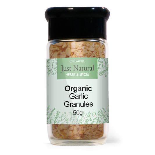Just Natural Herbs_Organic Garlic Granules (Glass Jar) 65g