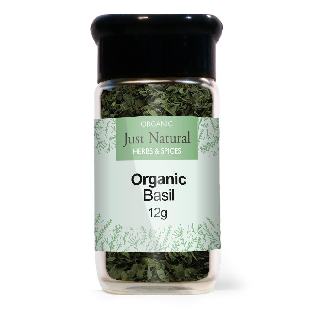 Just Natural Herbs_Organic Basil (Glass Jar) 20g