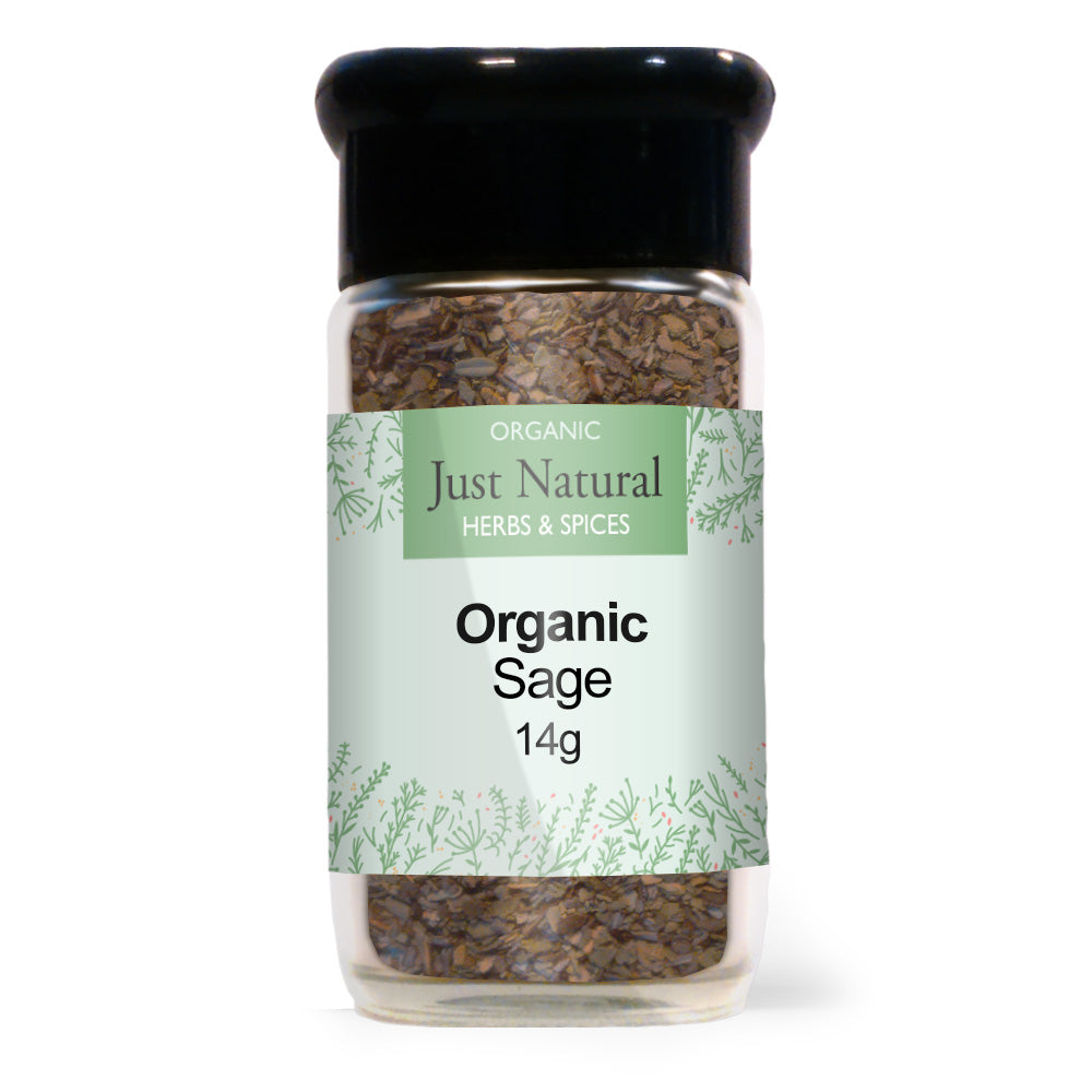 Just Natural Herbs_Organic Sage (Glass Jar) 14g