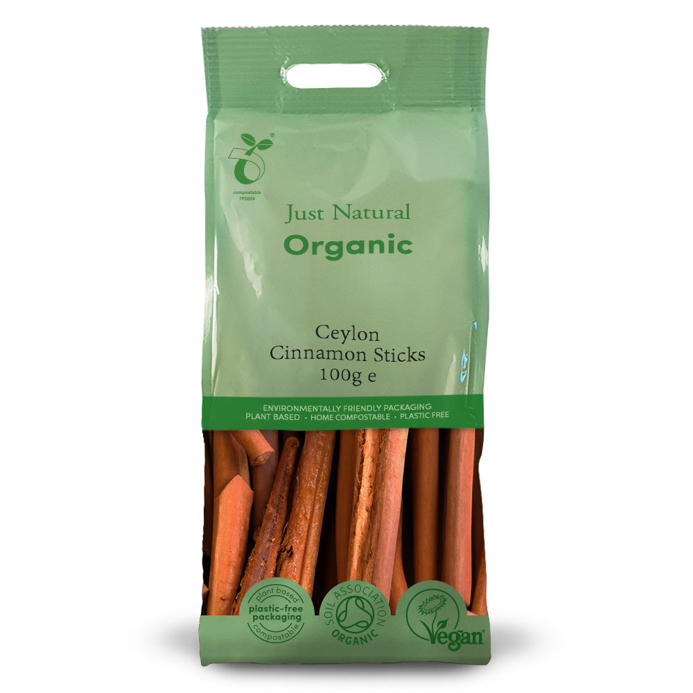 Just Natural Herbs_Organic Ceylon Cinnamon Sticks 100g
