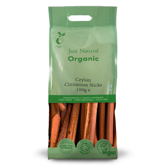 Just Natural Herbs_Organic Ceylon Cinnamon Sticks 100g