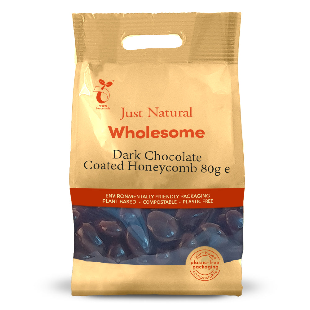 Just Natural Wholesome_Dark Chocolate Coated Honeycomb 80g