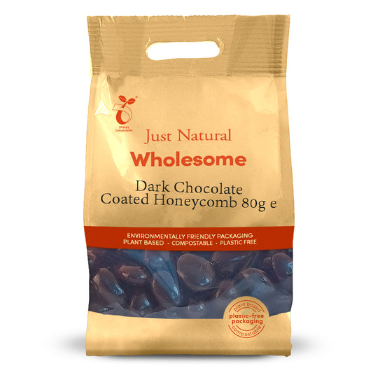Just Natural Wholesome_Dark Chocolate Coated Honeycomb 80g
