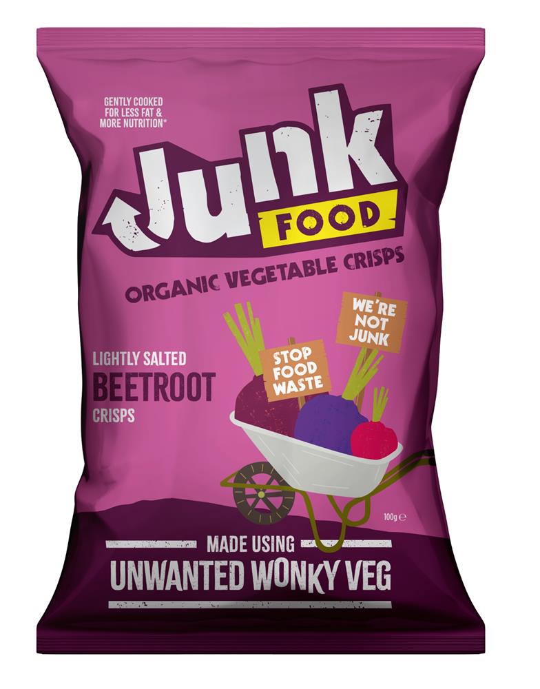 Junk Organic_Junk Food Organic Beetroot Crisps 100g-pack of 12