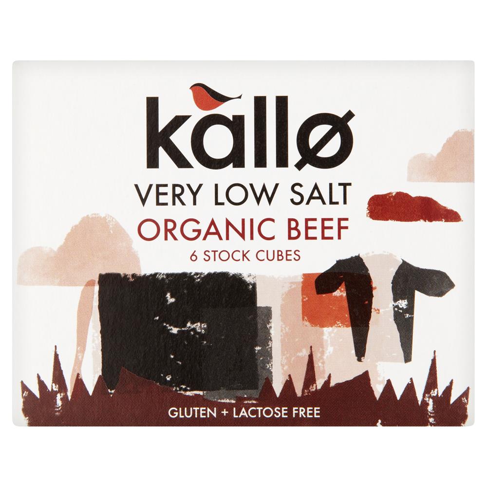Kallo_Organic Beef Stock Cubes Very Low Salt 48g