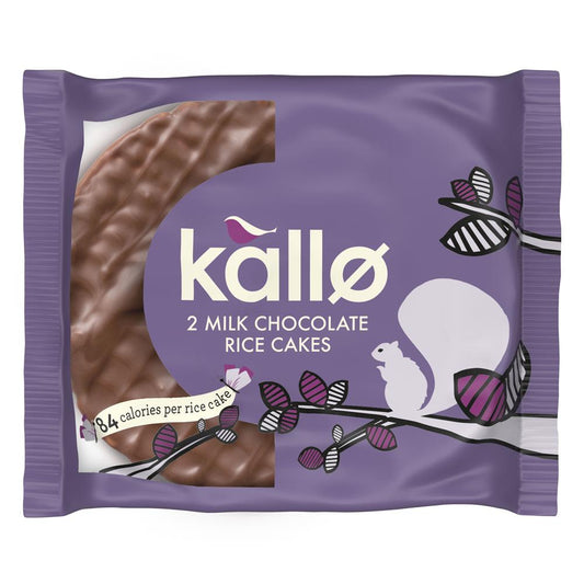 Kallo_Milk Chocolate Topped Rice Cakes Portion Pack 33g-Pack of 5