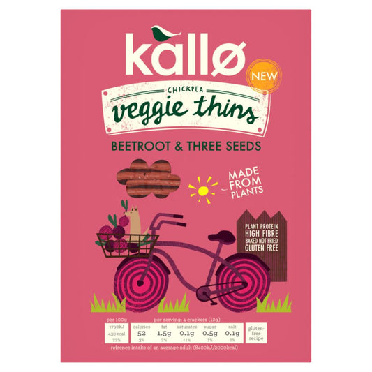 Kallo_Beetroot Mixed Seeds Veggie Thins 100g