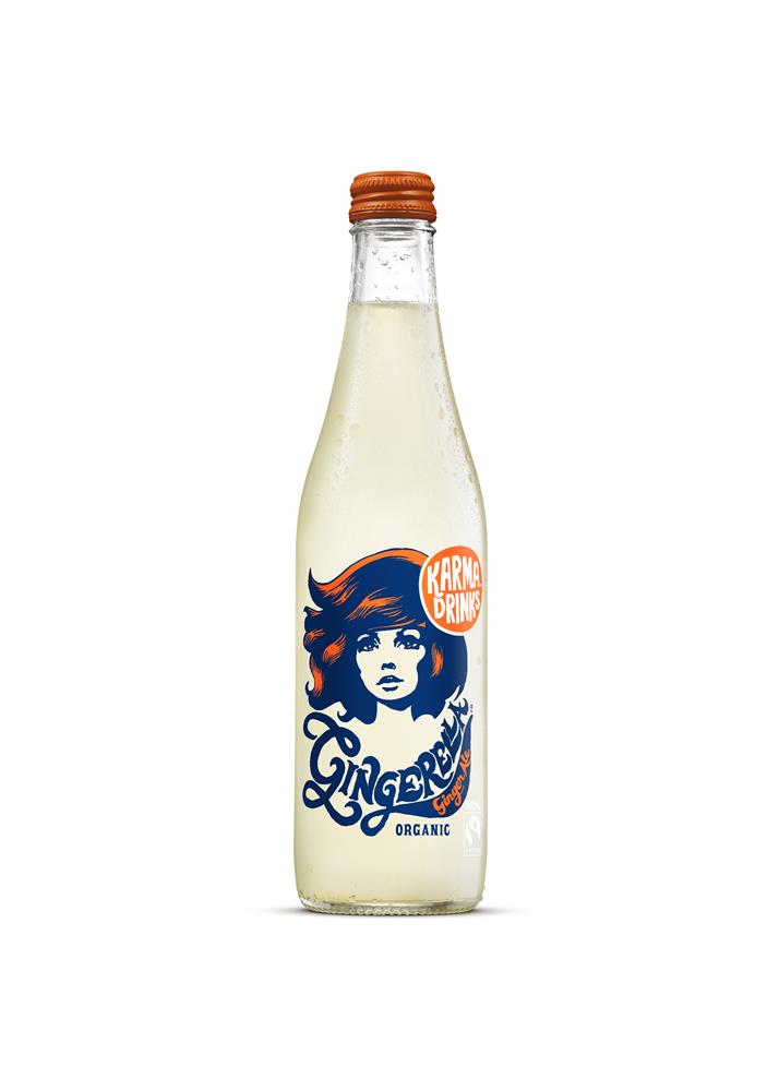 Karma Cola_Gingerella - Ginger Ale Organic Fairtrade 330ml Bottle-pack of 6