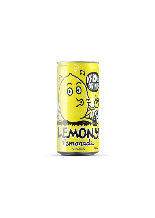 Karma Cola_Lemony Lemonade 250ml Can Organic Fairtrade-pack of 12
