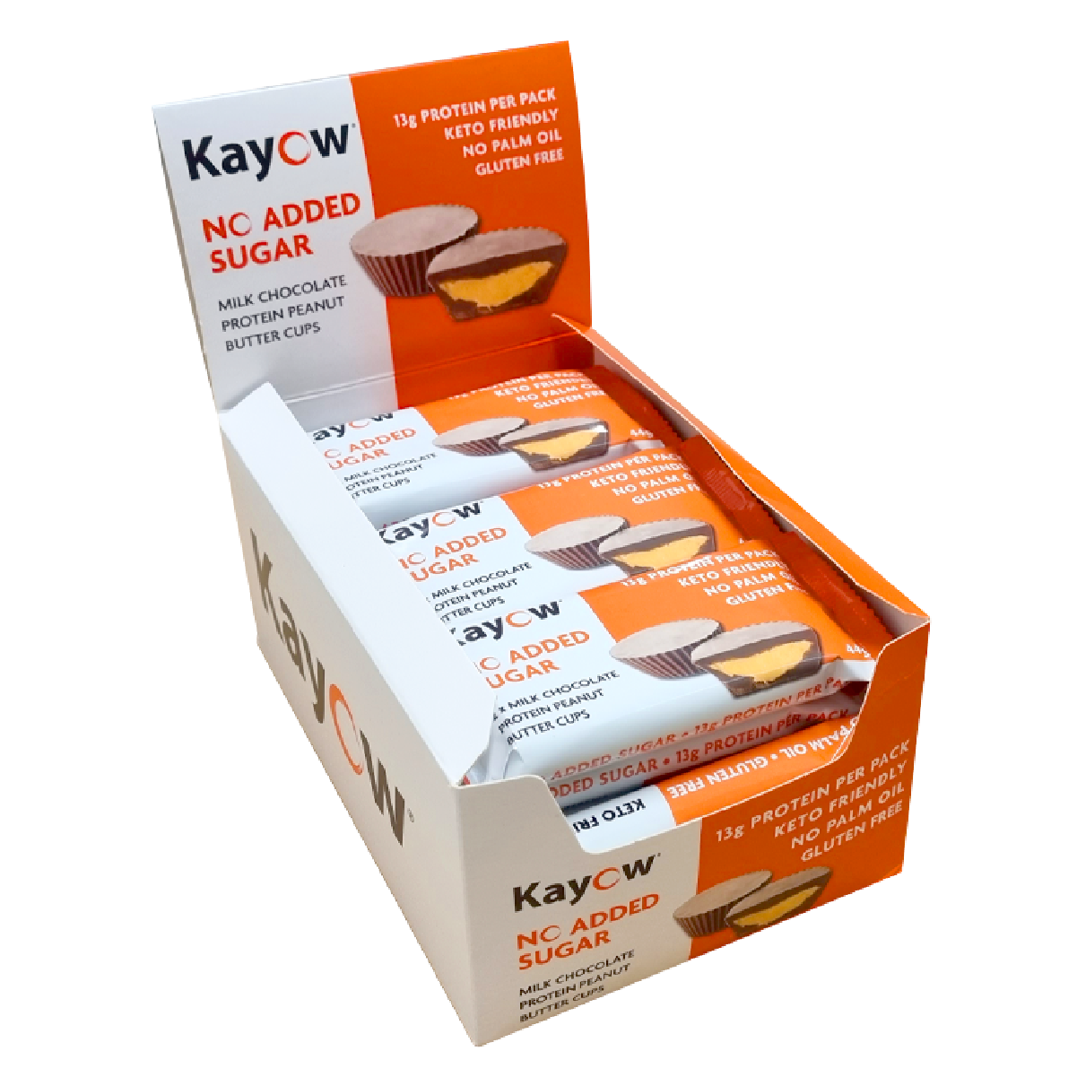 Kayow Nutrition Peanut Butter Cups 12x44g Salted Caramel