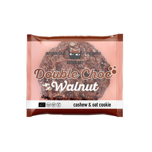 Kookie Cat_Cookie Double choc & Walnuts 55 g cookie-pack of 12