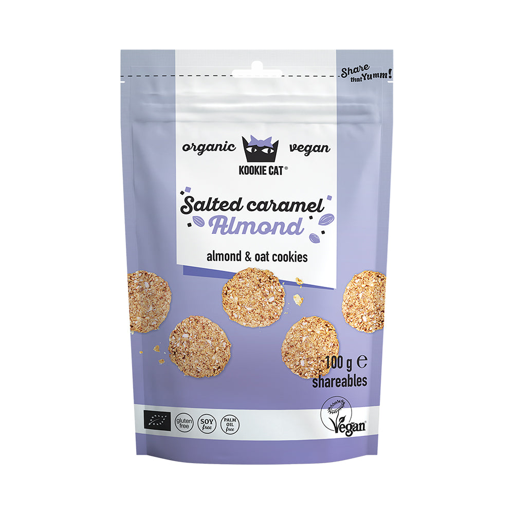 Kookie Cat_Salted Caramel Almond and Oat Cookies 100g-pack of 2