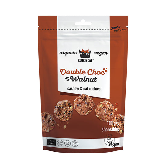 Kookie Cat_Double Choc Walnut Cashew and Oat Cookies 100g-pack of 2