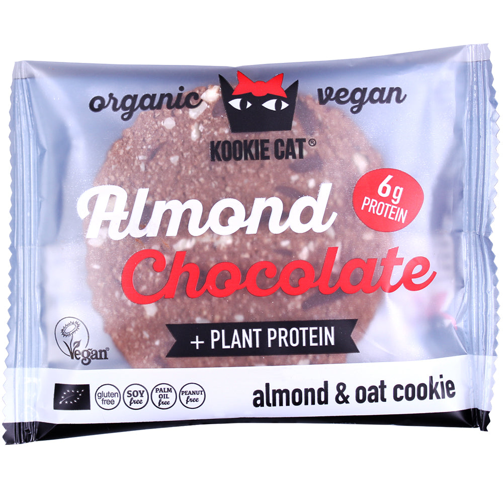 Kookie Cat_Protein Dark Chocolate Cookie 50g - Vegan Gluten Free Organic-pack of 12