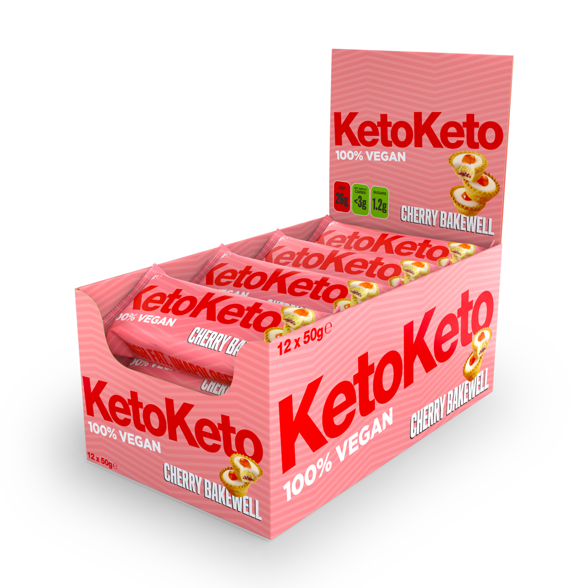 KetoKeto Bar 12x50g Choc Hazelnut