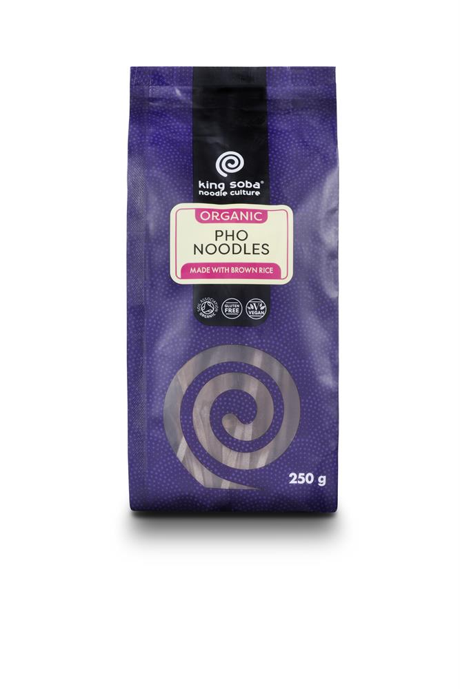 King Soba_Organic Pho Noodles made with Brown Rice 250g