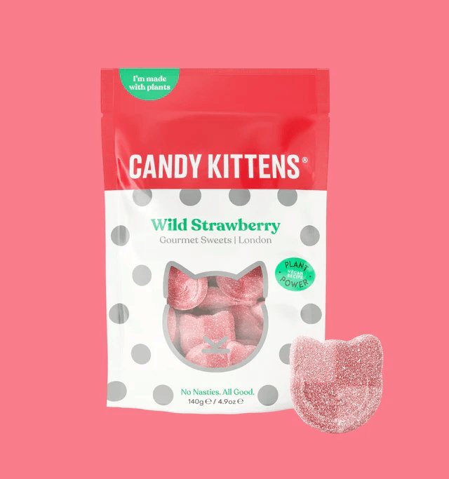 Candy Kittens 10x140g Wild Strawberry