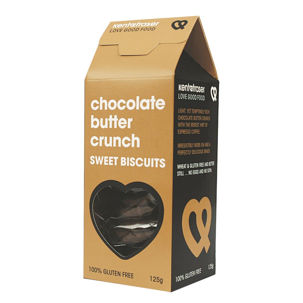 Kent and Fraser_Gluten-Free Chocolate Butter-Crunch Biscuit with Dark Cocoa 125g-pack of 6