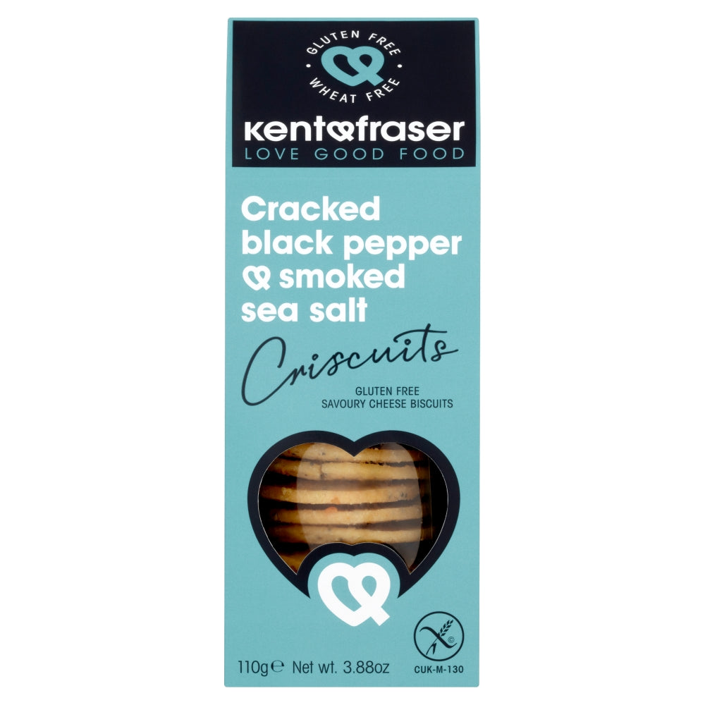 Kent and Fraser_Gluten-Free Cracked Black Pepper & Sea Salt Cheese Wafer 110g-pack of 6