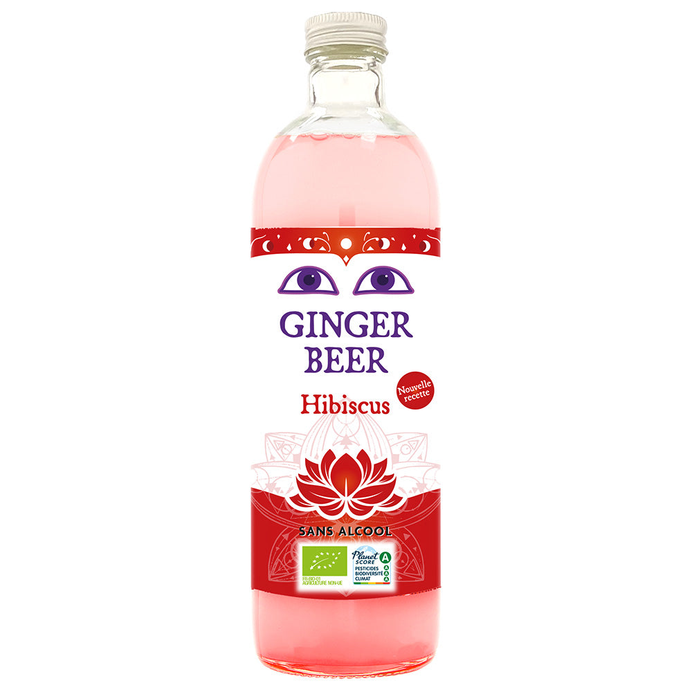 Karma Kombucha_Non Alcoholic Fermented Ginger Beer with Hibiscus 750ml-pack of 3