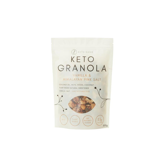 Keto Hana_Vanilla & Pink Himalayan Salt Keto Granola 300g
