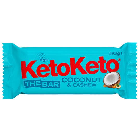 KetoKeto_Coconut & Cashew Keto Bar 50g-pack of 12