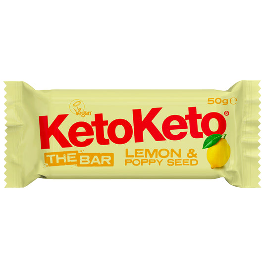 KetoKeto_Lemon Poppy Seed Bar 50g-Pack of 12