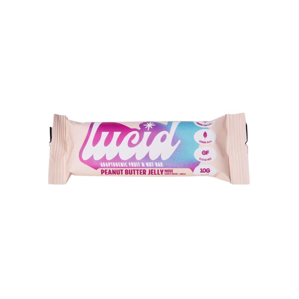 Lucid_Peanut Butter Jelly GF Lions Mane Maca Adaptogen Bar 50g-Pack of 12