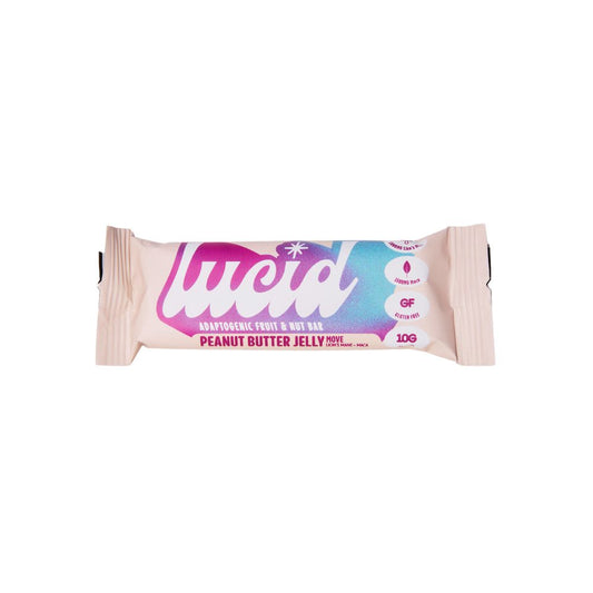 Lucid_Peanut Butter Jelly GF Lions Mane Maca Adaptogen Bar 50g-Pack of 12
