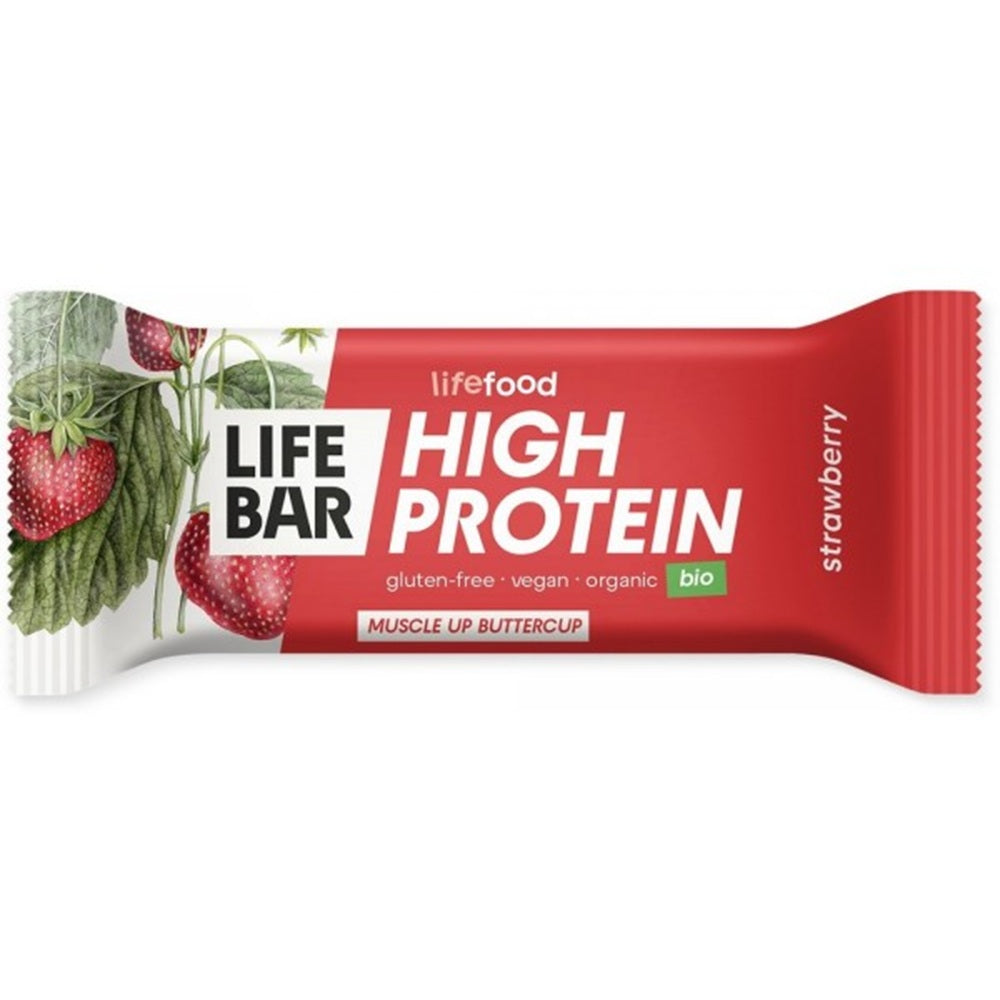 Life Food_LifeFood Organic Lifebar Protein Strawberry 40 g-pack of 15