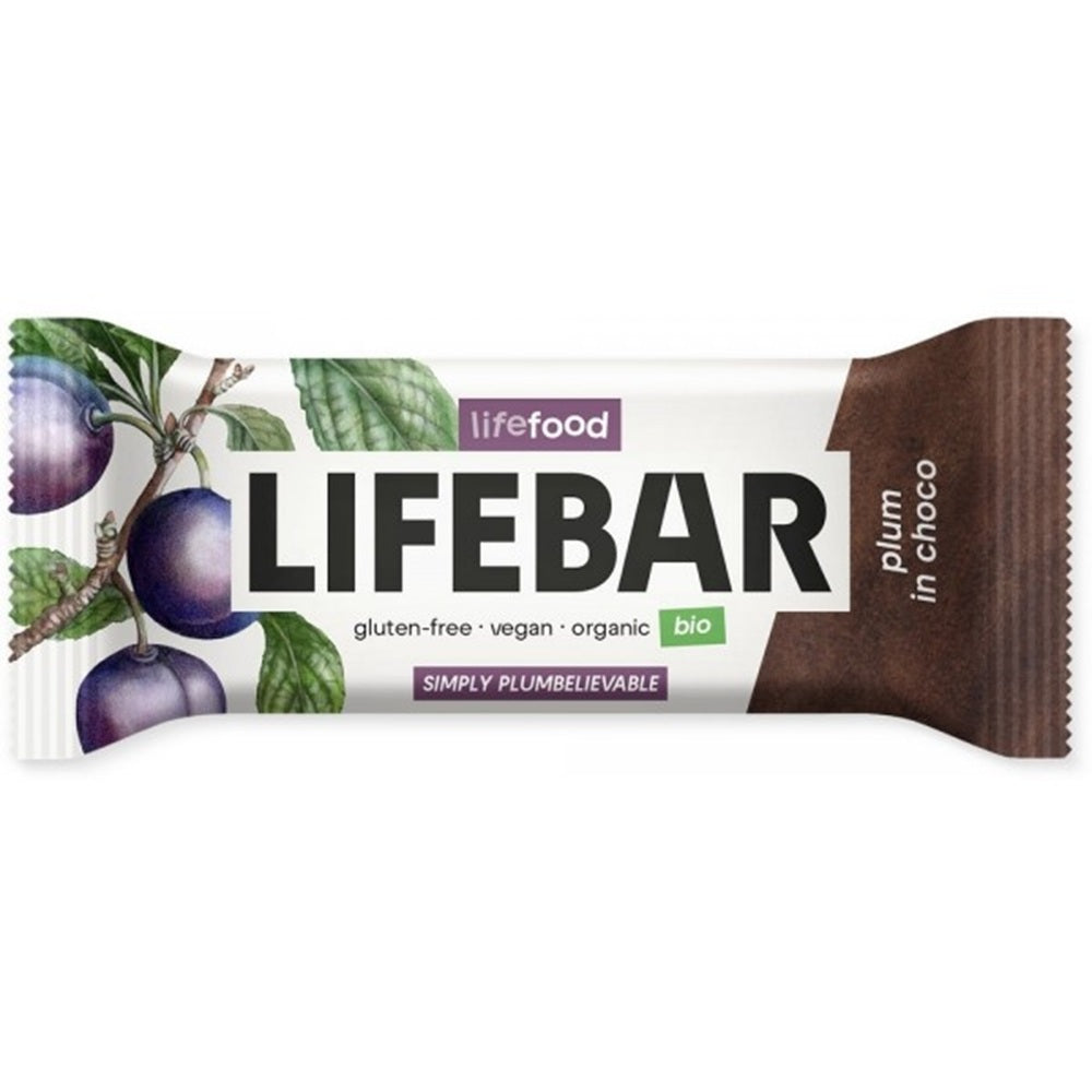 Life Food_LifeFood Organic Lifebar InChoco Plum RAW 40 g-pack of 15