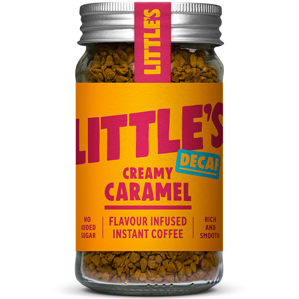 Little's_Decaf Instant coffee infused with the taste of creamy caramel.