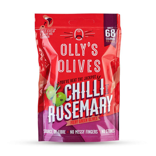 Ollys_The Bandit Chili & Rosemary Green Olives 50g-Pack of 12