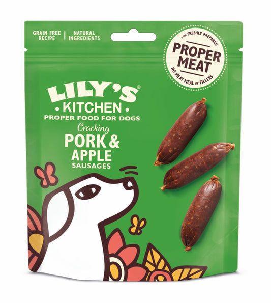 Lilys Kitchen_Cracking Pork & Apple Sausages Dog Treats 70g