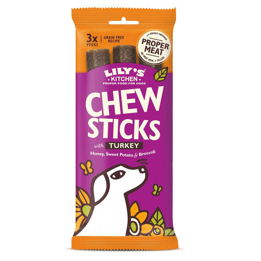 Lilys Kitchen_Dog Chew Sticks with Turkey Honey Sweet Potato & Broccoli 120g-pack of 2