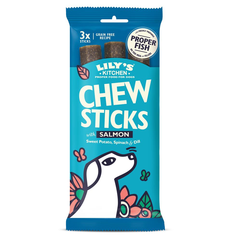 Lilys Kitchen_Dog Chew Sticks with Salmon Sweet Potato Spinach & Dill 120g-pack of 2