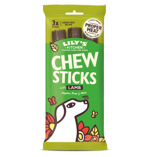 Lilys Kitchen_Dog Chew Sticks With Lamb Apples Peas & Mint 120g-pack of 2