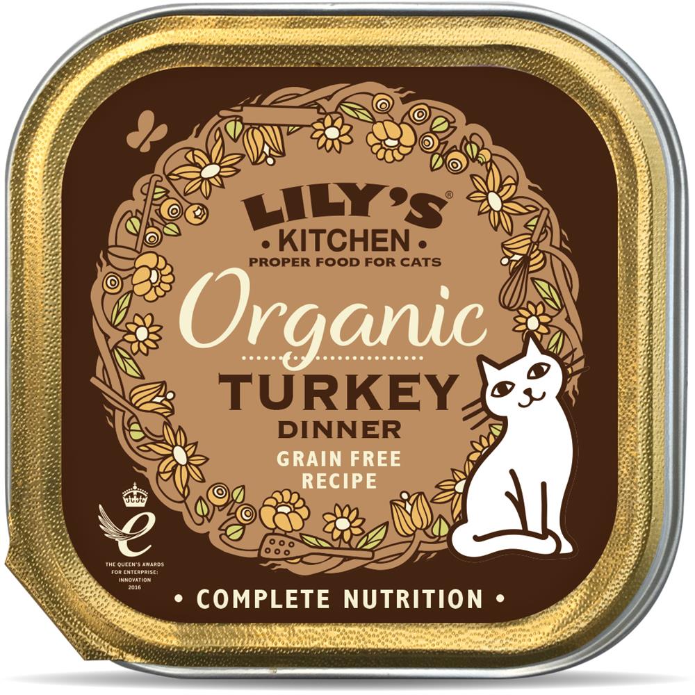 Lilys Kitchen_Lily's Kitchen Organic Turkey Dinner for Cats 85g-pack of 19