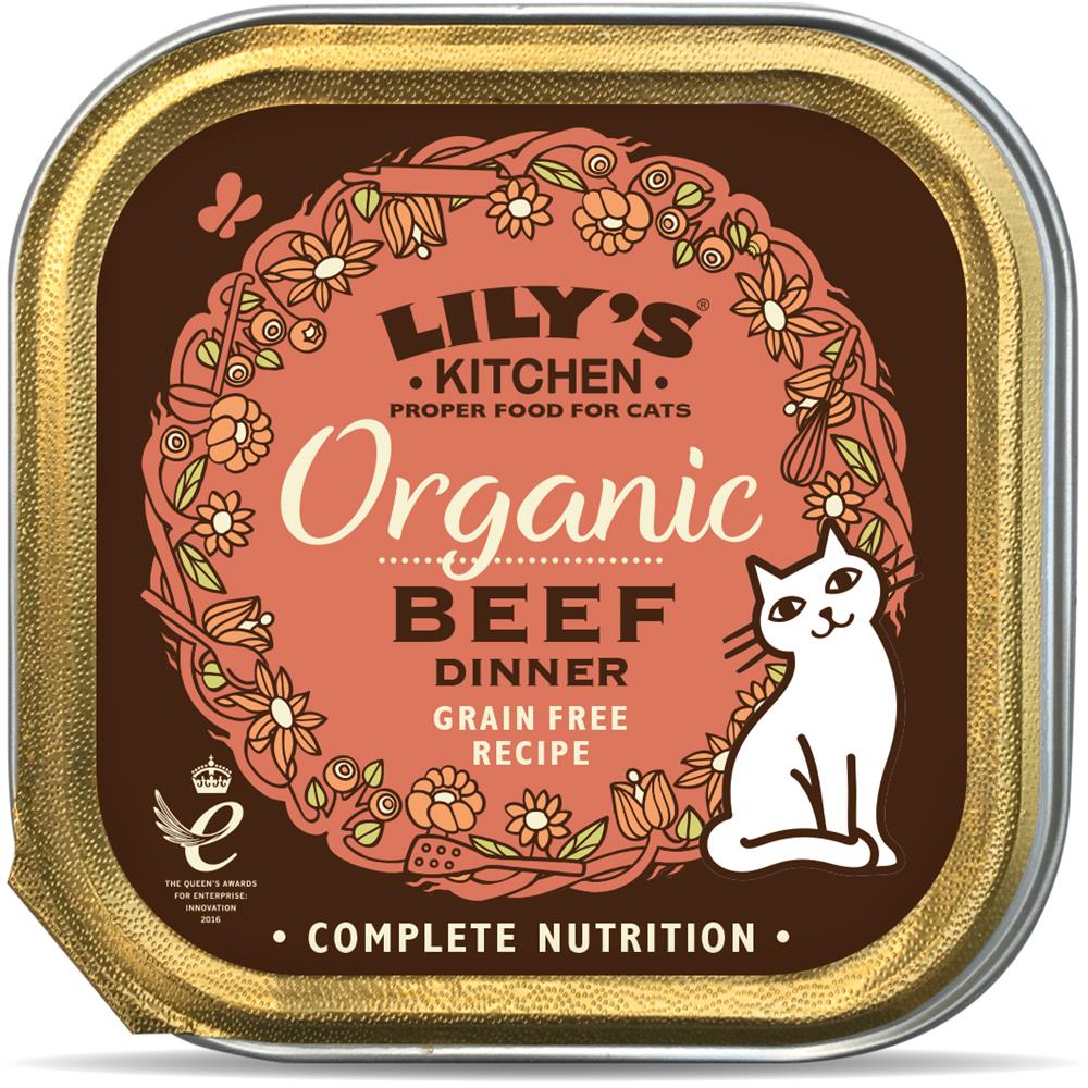 Lilys Kitchen_Lily's Kitchen Organic Beef Dinner for Cats 85g-pack of 19