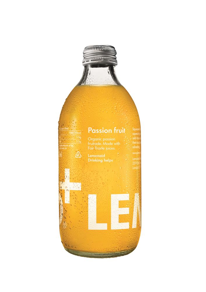 Lemonaid_Sparkling Organic Fairtrade Passion Fruit Drink 330ml-pack of 4