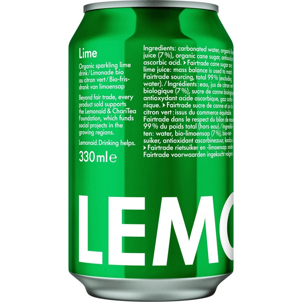 Lemonaid_Lime - Organic Sparkling Soft Drink - 330ml-pack of 4