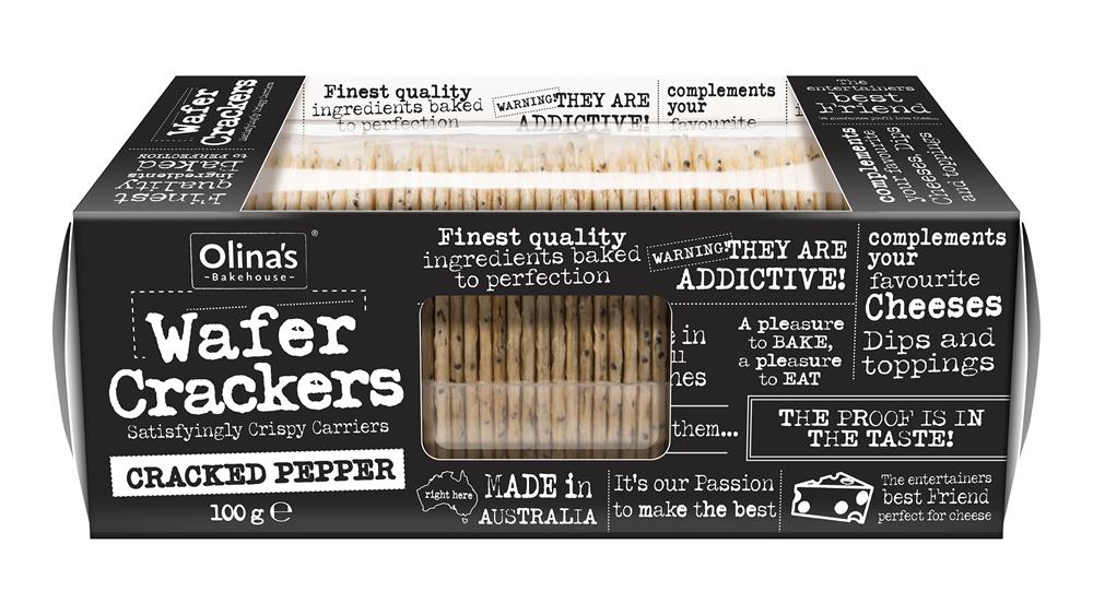Olinas Bakehouse_Wafer Crackers Cracked Pepper 100g-pack of 3