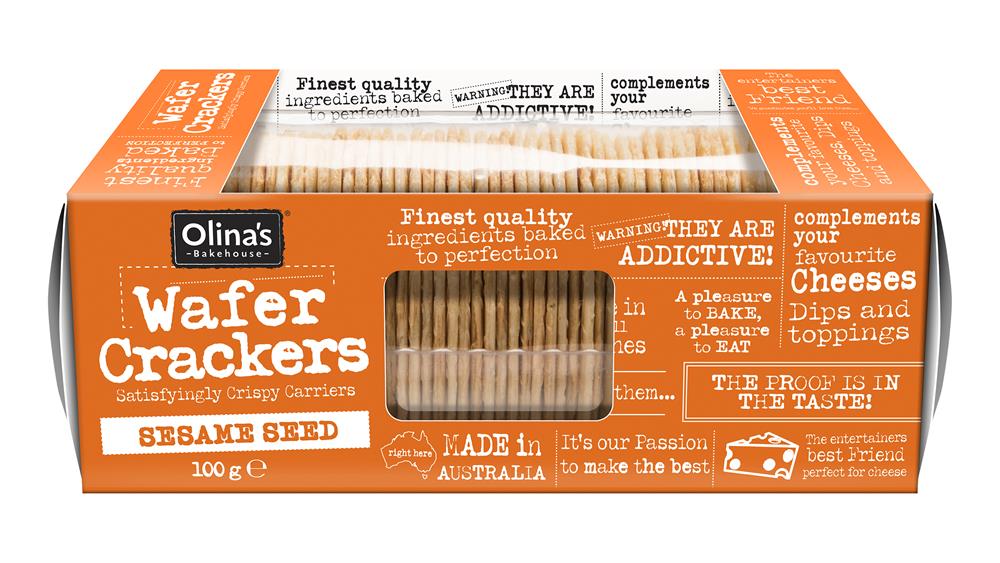 Olinas Bakehouse_Wafer Crackers Sesame 100g-pack of 3